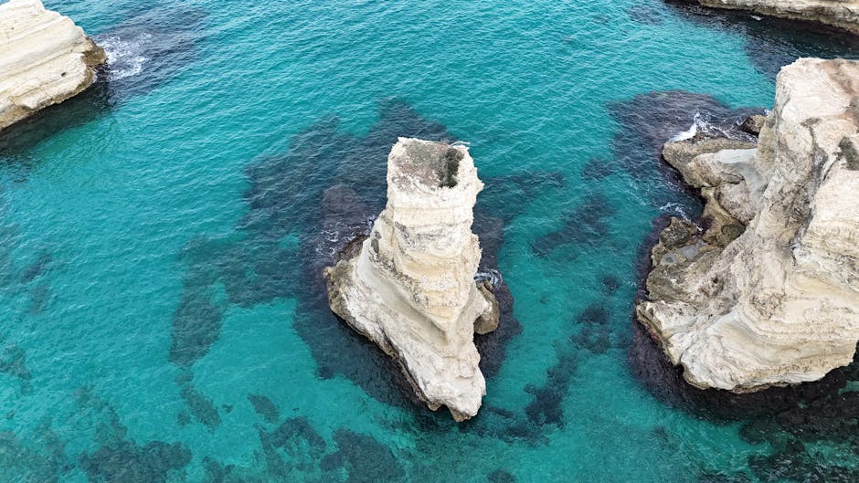 Salento coastal walk cliff view