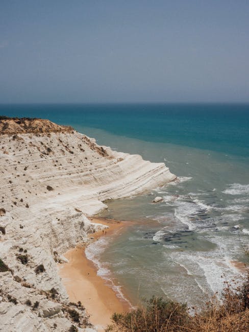 Baia dei Turchi pine shore sandy beach morning