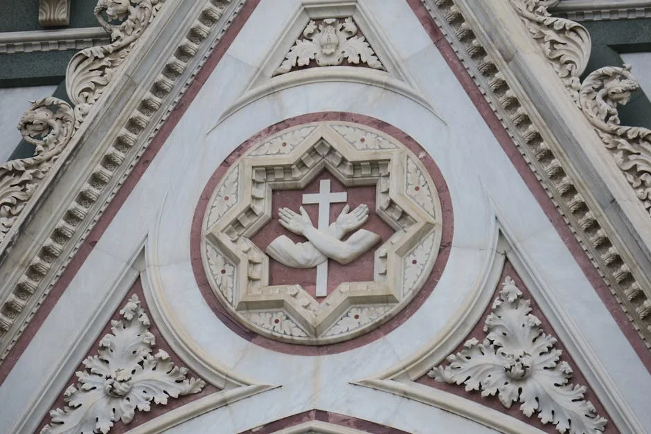Basilica di Santa Croce carved stone façade morning