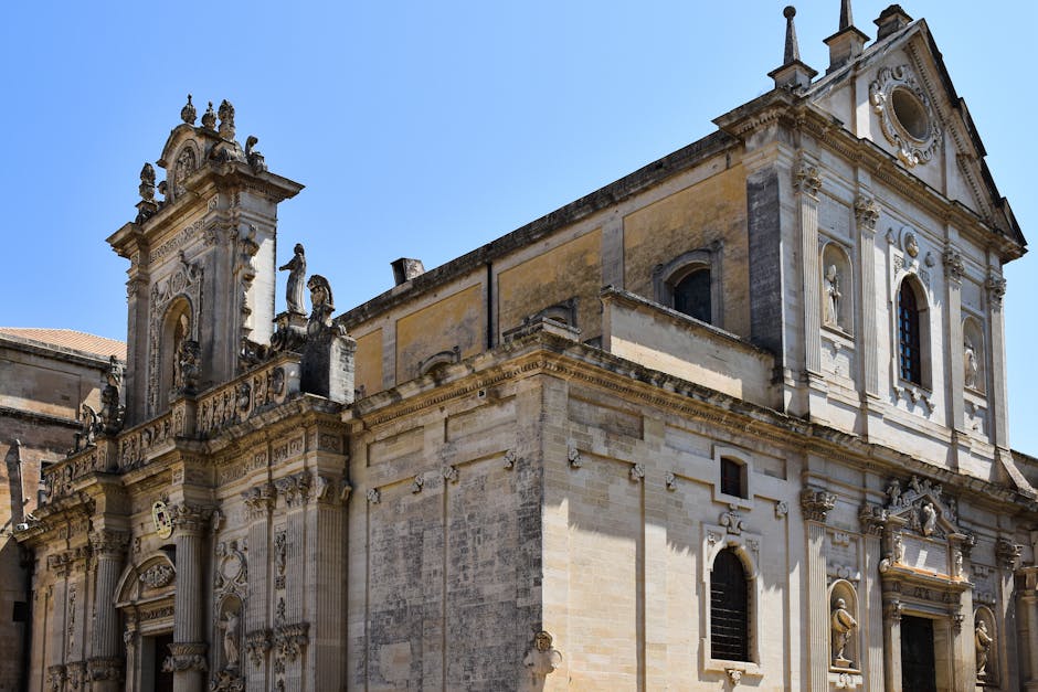 Lecce Cathedral exterior morning light