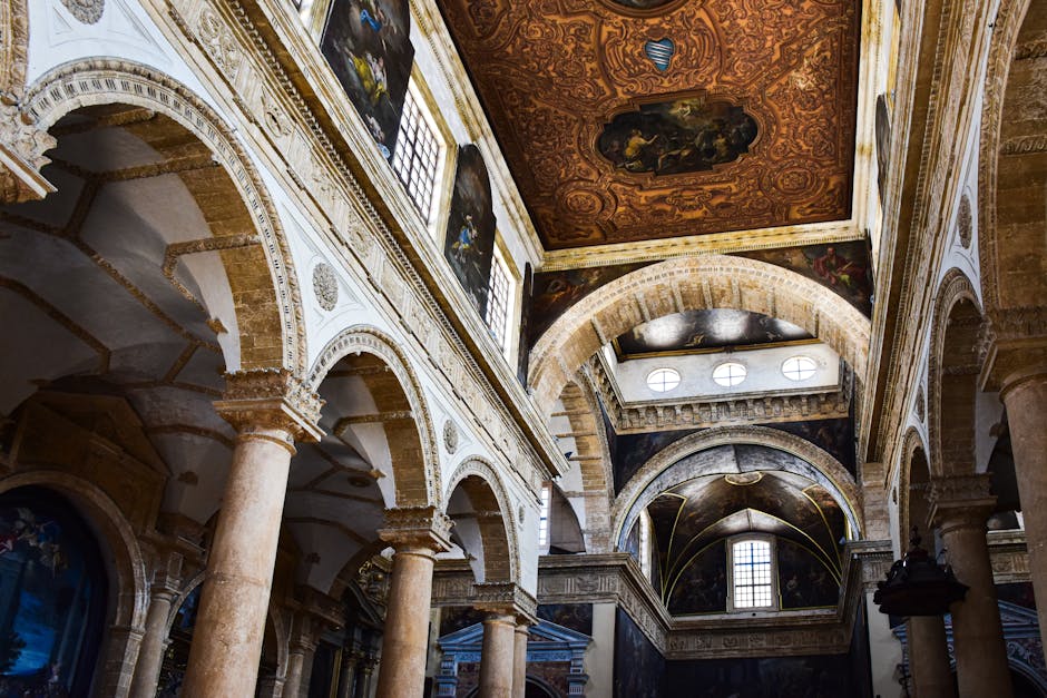 Lecce Cathedral interior morning light