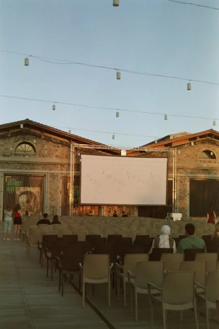 open air cinema Lecce summer piazza night