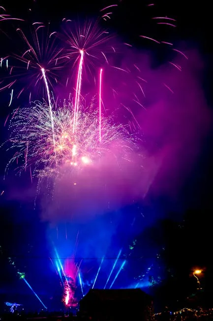 Piazza Sant'Oronzo night fireworks Lecce