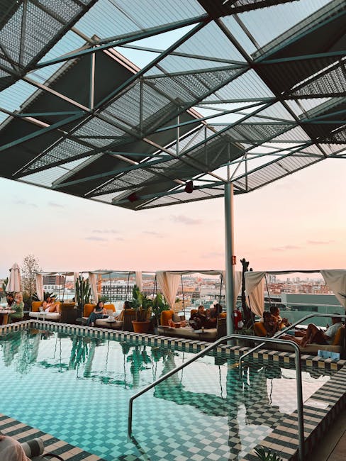 Veduta del tramonto dal rooftop del Risorgimento Resort