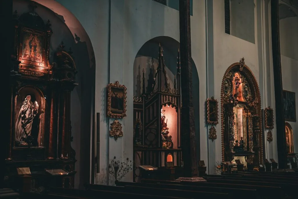 Sant Irene church interior ornate altar