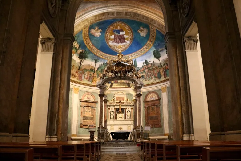 Santa Croce interior ornate ceiling